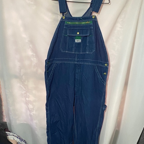 NWT LIBERTY BIB DENIM OVERALLS MENS SIZE 38x32 NEW MUTI POCKETS ADJ STRAPS - Picture 1 of 16